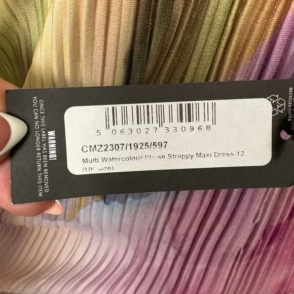 PrettyLittleThing Pastel Tie-Dye Maxi Dress - Picture 8 of 13